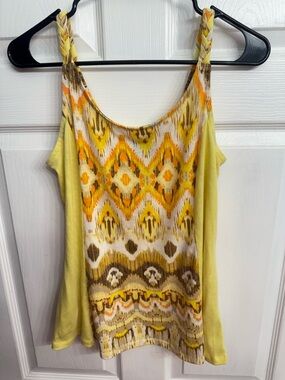 Y2K Yellow Faded Glory Braided-Strap Women’s Tank Top